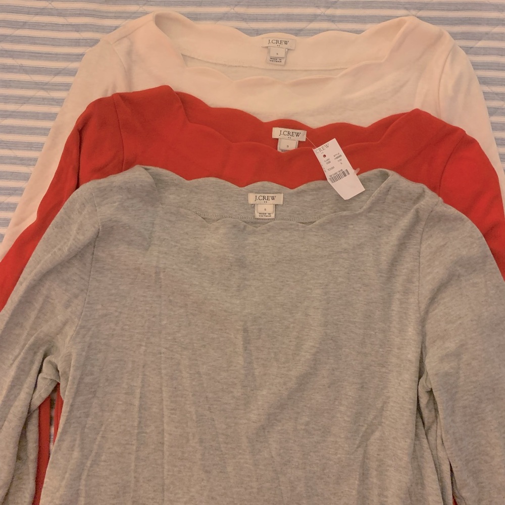 Jcrew scalloped top (sell as set or individual)